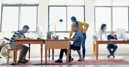 Group of people working in an office